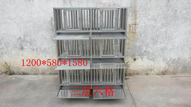 Stainless steel cage Three-layer six-grid Chicken Cage Pet Cage Rabbit Cage Dog Cage Cat Cage (regular)