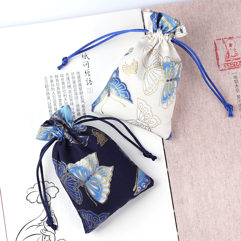 Chinese-style lucky bag jewelry storage bag bundle pocket brocade pouch bag Hanfu accessories element bag jewelry bag Wenwan bead bag