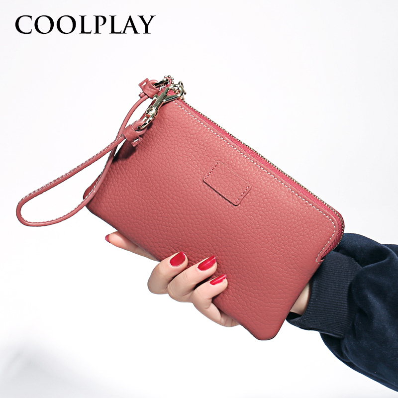 2021 new ladies long pants wallet genuine leather multifunction handbag handbags Bull Leather Casual Hand Carry Mobile Phone Bag