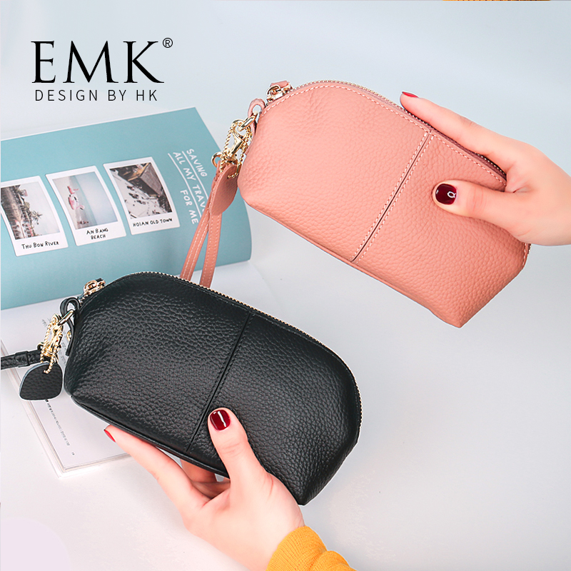 2021 new ladies long pants wallet wrist multifunction handbag genuine leather handbag with small bag for women's mobile phone