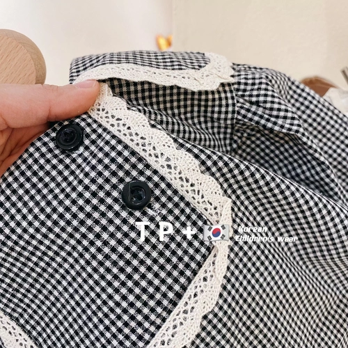 Осенний детский комплект, кружевная рубашка, шорты, детская одежда, в стиле Шанель