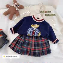 Girls pullover sweater 2020 new childrens western style autumn and winter clothes boys bottoming sweater female baby winter