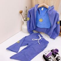 Girls  autumn net red suit childrens spring and autumn 2020 new fashionable girl Korean version of the trendy three-piece suit