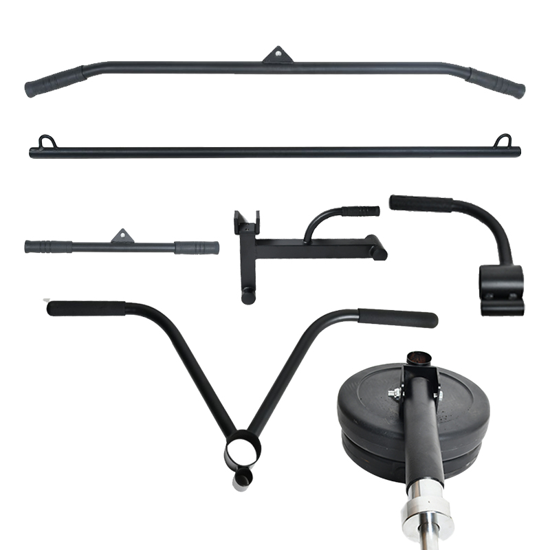 Fitness handle high pull down rod hard pull rowing gun barrel low pull down rowing rod pull back gantry accessories