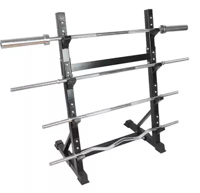 Household weightlifting bar bench press bar barbell shelf set Four-layer barbell rack Storage gym rack for barbells