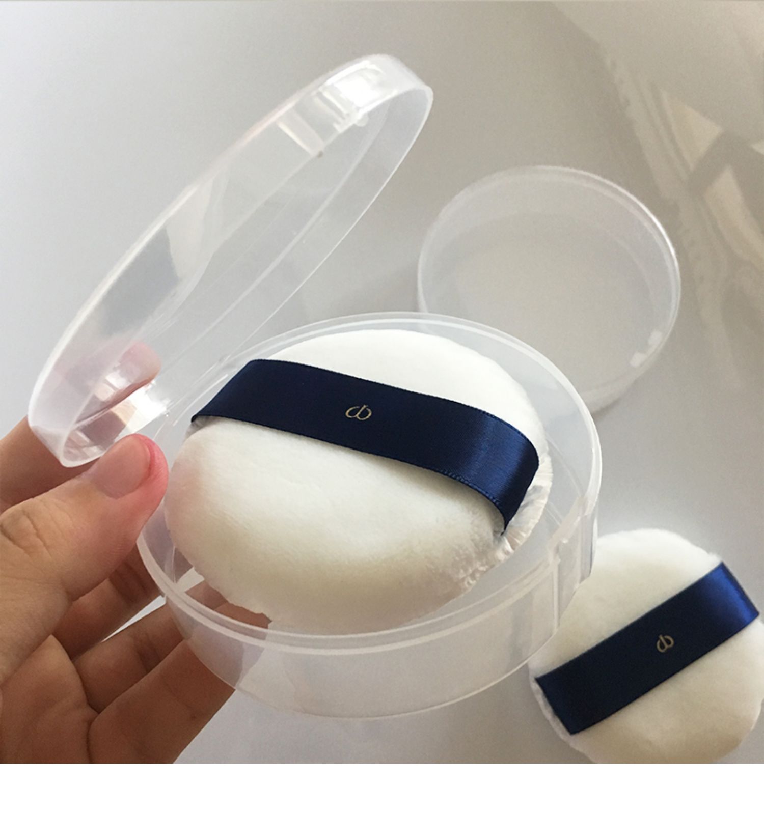 Cpb phồng hộp lưu trữ trống hộp tròn không khí đệm lỏng bột phồng đẹp công cụ lưu trữ di động - Các công cụ làm đẹp khác dao tỉa chân mày