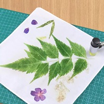 National Day gift intangible cultural heritage tie-dye printing handmade diy material tool set plant leaves kindergarten