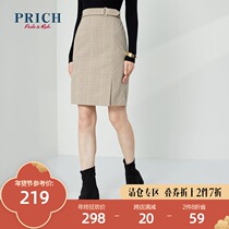 PRICH2020 winter New plaid fashion elegant workplace slim skirt PRWHA4905T