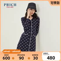 PRICH (Mall same model) 2021 New temperament lady knitted dress PROKB1C01M