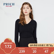 PRICH autumn and winter short explosions simple gentle style bottoming knitwear PRKWA4920Q