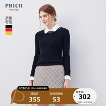 PRICH new sweater women fake two pieces outside wearing foreign style inside fashion PRKWA1C01E