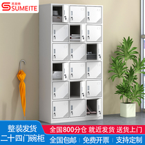 Factory Staff Lockers 24 Door Canteen Bowls Cabinet 24 Door Restaurant Stainless Steel Dining Furniture Cabinet Tin Cupboards