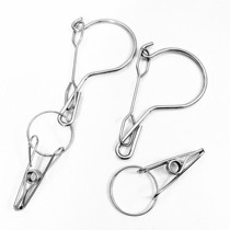 Cool clothes clip stainless steel towel hanging multi-function hanging socks rack balcony underwear windproof belt buckle quilt