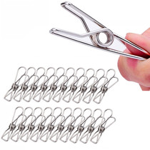 Clamp stainless steel drying clothes small clip quilt cool towel inner clothes hanger socks household ticket clip windproof