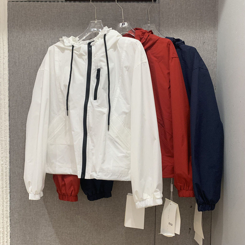 European Style Women's Short Jacket, Spring 2026 New Loose Hooded Thin Casual Jacket for Women