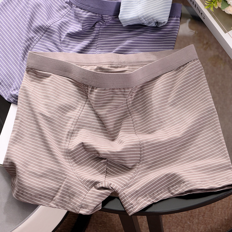 Current Strip Men Pure Cotton Cotton Cotton Four Corner Scarce Men Shorts Summer