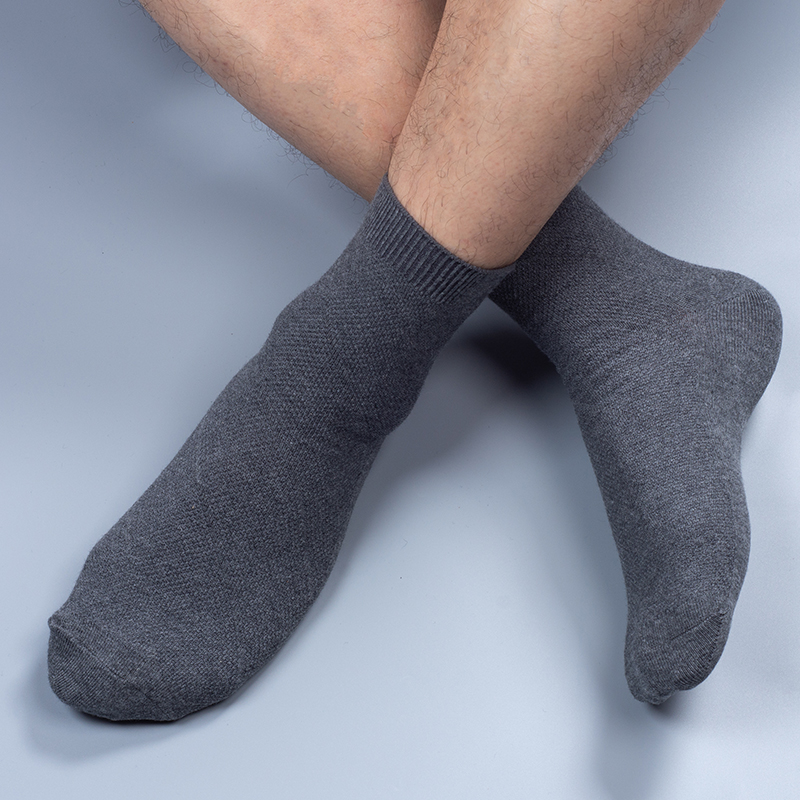 Stockings in men's socks Sox pure cotton pure cotton pure cotton suction perspiration with increased code middle-aged and old Dad loose spring and autumn