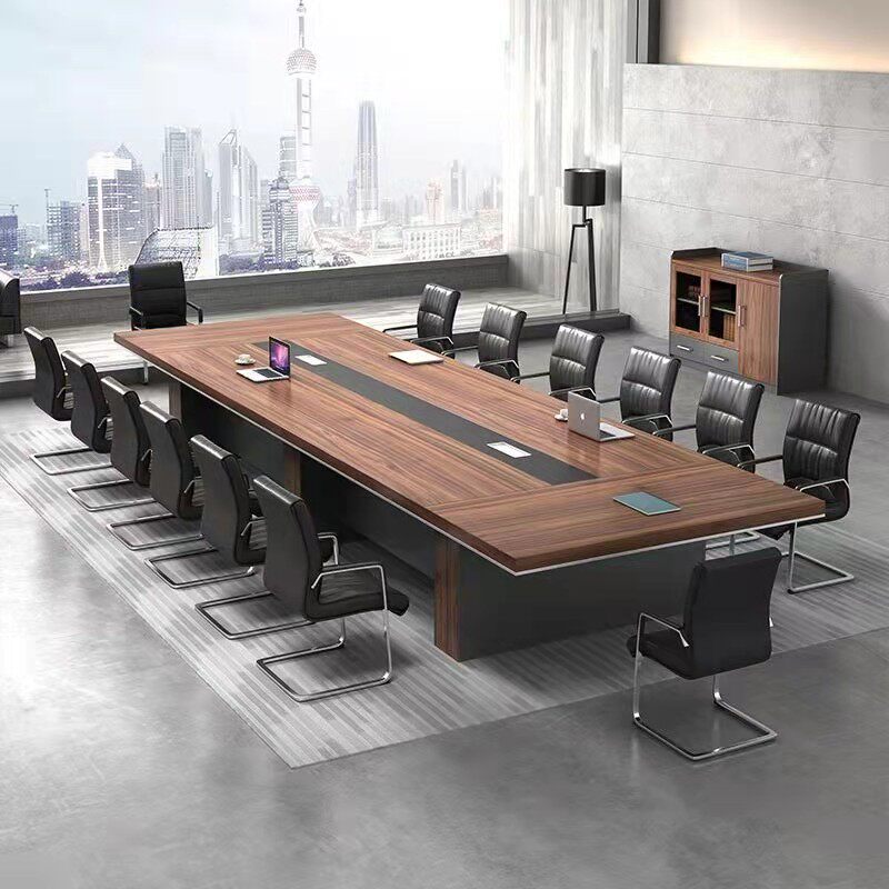Changsha conference table long table simple modern large board conference room negotiation table and chair combination training table meeting table