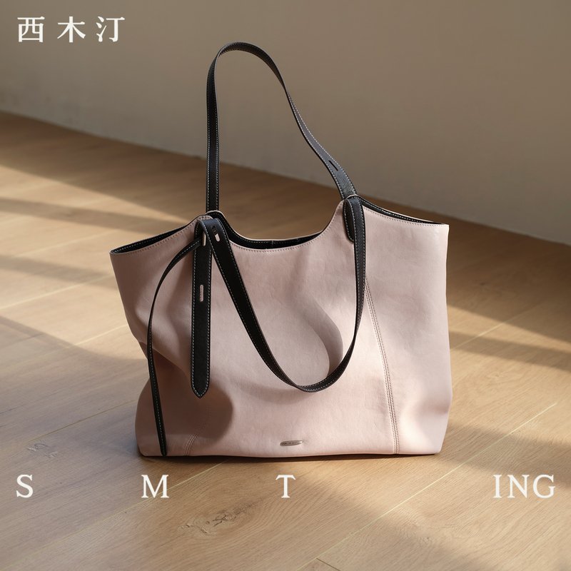 [Ximuting] Jingfeng Pink Tote Bag Large Capacity New Commuter Shoulder Bag Niche High-End Bag