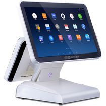 Meituan cash register all-in-one A3 youth version dual-screen touch catering fast food restaurant milk tea baking cake shop ordering smart cash register Meituan Dianping weighing scan code ordering cashier system