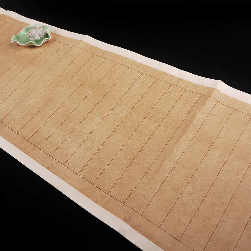Anhui Artisanal Retro-Shaped Meta-Volume Shu Vegetarian Postscript Retro Semi-Raw Semi-Cooked Calligraphy Creation Handmade Small Block Paper Wholesale