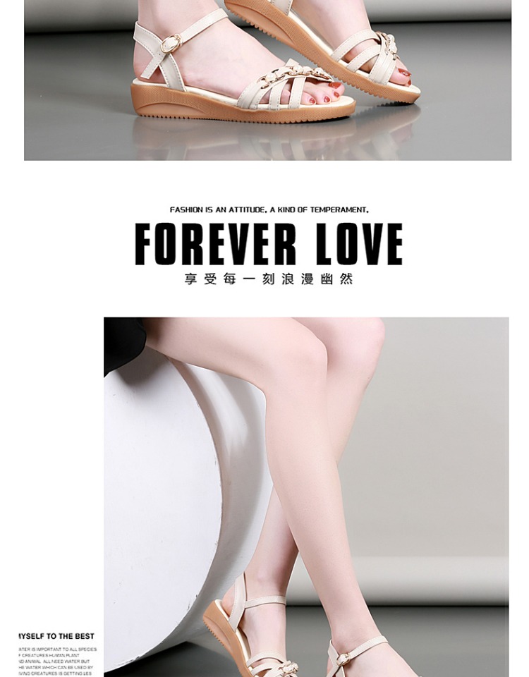 Giày sandal đế bệt đế mềm đế mềm mùa hè mới dành cho bà bầu bình thường sandal nữ