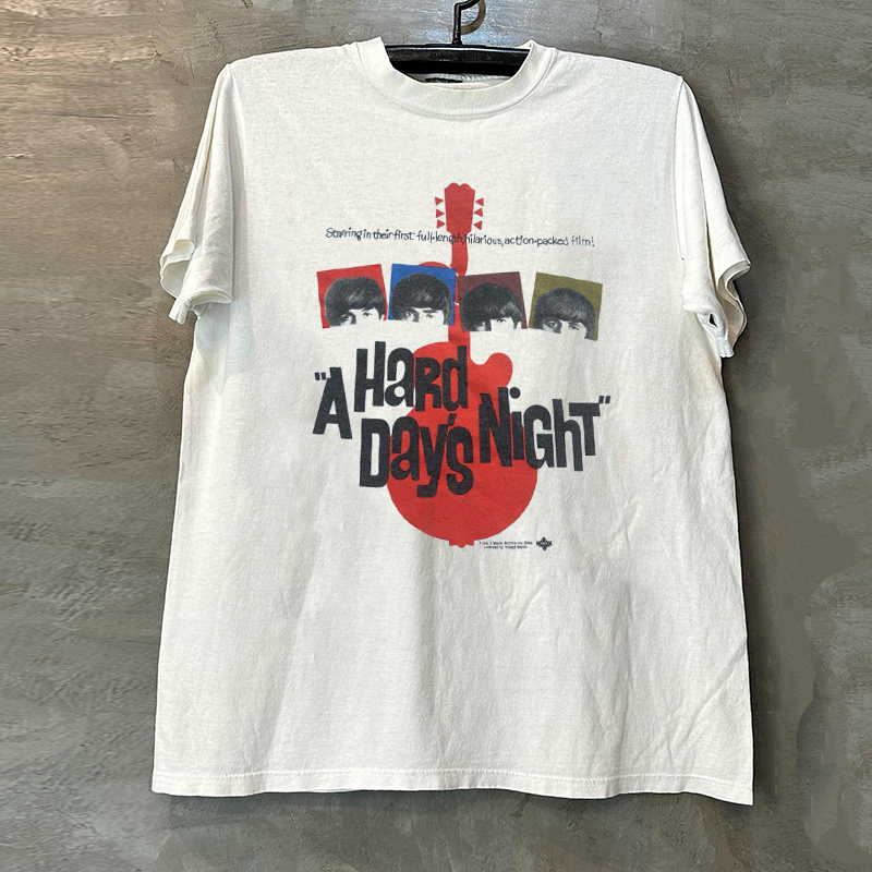 The Beatles Album Short-Sleeve T-Shirt Vibe Portrait American Retro Half-Sleeve Trendy Tee