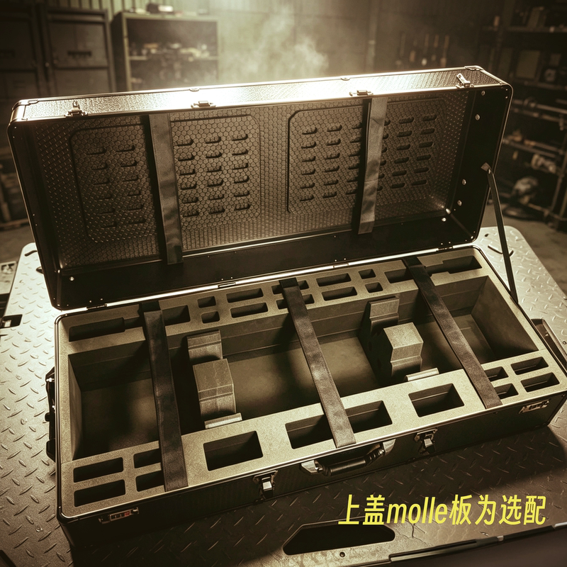 Kf Original Three-Dimensional Slot Tactical Box Outdoor Aluminum Alloy Frame Trailer Version Launcher Storage Box Organizer