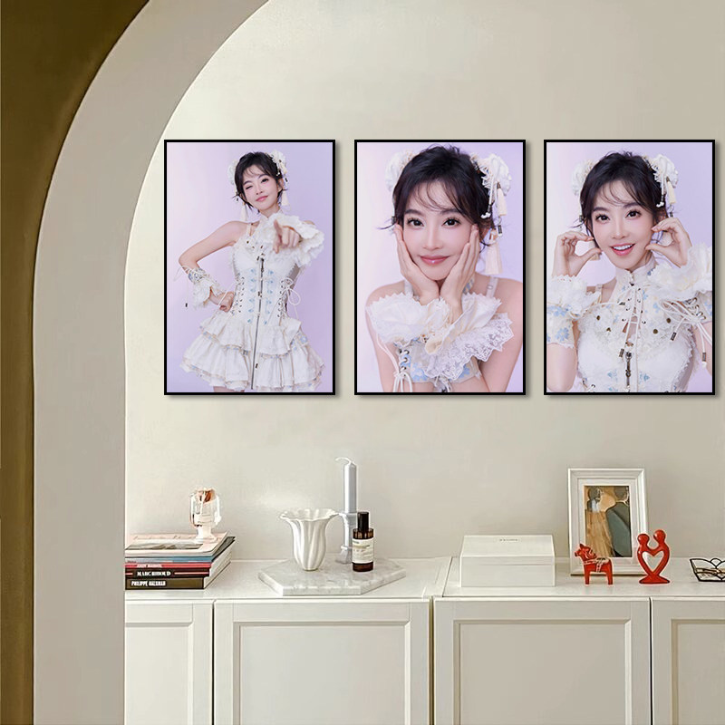 馮婷莫のポスター壁掛け、寝室の装飾、ネットセレブ歌手、学生寮、美しい女性の写真壁画