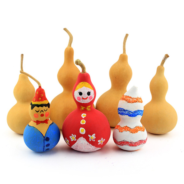 Natural Bottle Gourd Kids Handmade DIY Art Production Material Creative Painting Graffiti Material Characteristic Handicraft