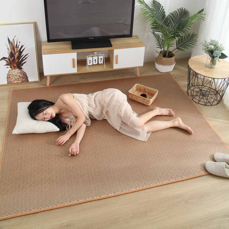 Natural rattan woven mat Carpet Living room Bedroom Summer floor Cushion Tatami Mat baby Children crawl cushion Floating Window Mat
