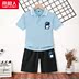 Chàng trai phù hợp với mùa hè POLO áo 12 tuổi cậu bé ngắn tay Hàn Quốc phiên bản của cậu bé lớn quần áo trẻ em mùa hè trẻ em đẹp trai thể thao của 