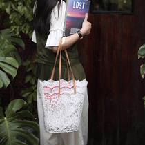 Meow Small Craftsman Grocery-2019 New Summer Mori Japanese Lace Womens Bag Joker Large Capacity Shopping Shoulder Bag