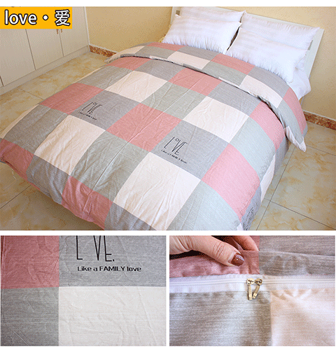 Cotton twill quilt cover đơn mảnh đôi sinh viên 1,5m giường 1,8 m phim hoạt hình dải bông duy nhất chăn chăn cotton