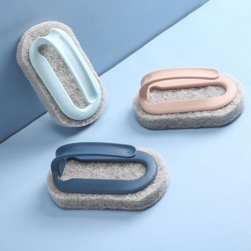 Sponge Wipe Kitchen With Handle Cleaning Brush Home Decontamination Dishwashing Brush Wash Pan God's bath Tile Magic Rubs
