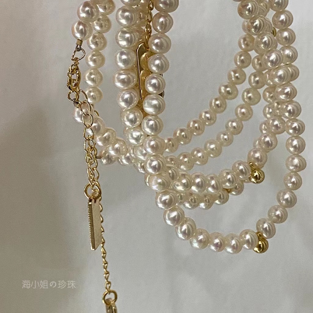 Miss Sea Pearl Temperament serves as a superclassic 100 hitch small pearl handmade natural bright light freshwater pearl woman