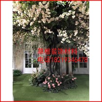 Simulation cherry tree wedding props decorative tree simulation large stage props tree cherry tree cement tree