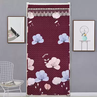 Hanging curtain fabric bedroom household pastoral simple fresh decoration Living room door powder room partition curtain Half curtain long door curtain