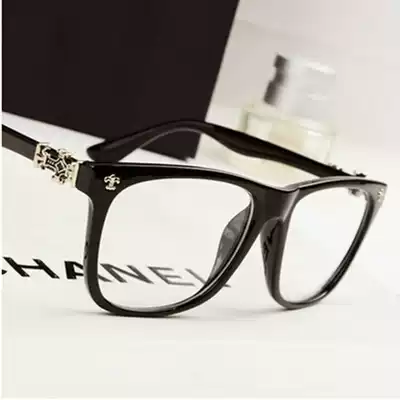 Retro glasses frame Crowe black frame Xue Zhiqian same glasses Square full frame flat light men and women tide Net red frame