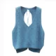 Mùa xuân 2019 áo len mới của phụ nữ dây buộc ren không tay áo len ngắn lông thỏ dệt kim vest vest bộ vest nữ đẹp