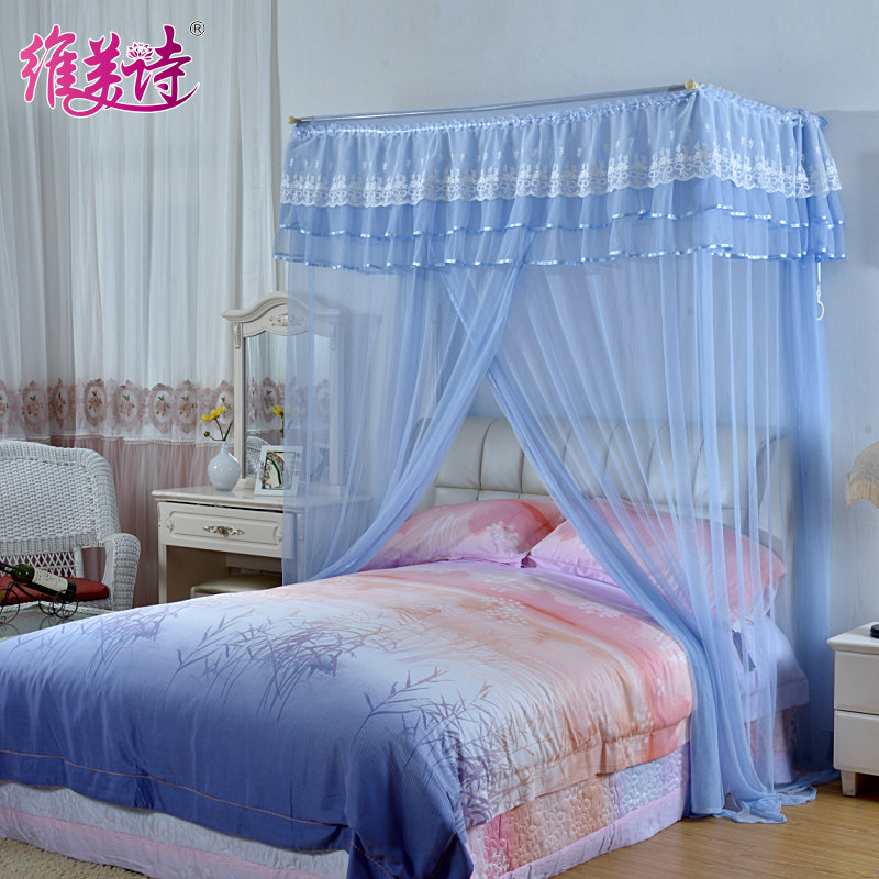 Vime Poetry 1 8m Mi Bed Flex Encrypted Thickened Stainless Steel Landing Bracket Palace Princess Mosquito Net Home 1 5m
