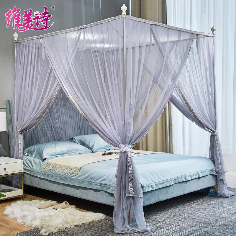 New floor stand mosquito net home court double-decker simple princess three-door 1 2 1 8m meter bed 1 5m