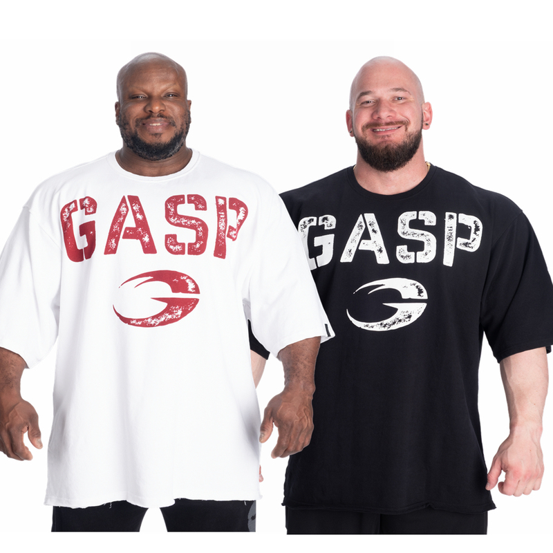 Gasp's New Spring and Summer Heavyweight Fitness and Bodybuilding Loose-Fitting Large-Size Sweat-Wicking Breathable Sports Casual Short-Sleeved Mid-Sleeve T-Shirt
