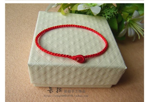 Sự ra đời của năm tay đỏ dây thừng chân dây an lành tốt lành vòng tay vòng chân ác ác chuyển Dora đồ trang sức thủ công - Vòng chân lắc chân chuông