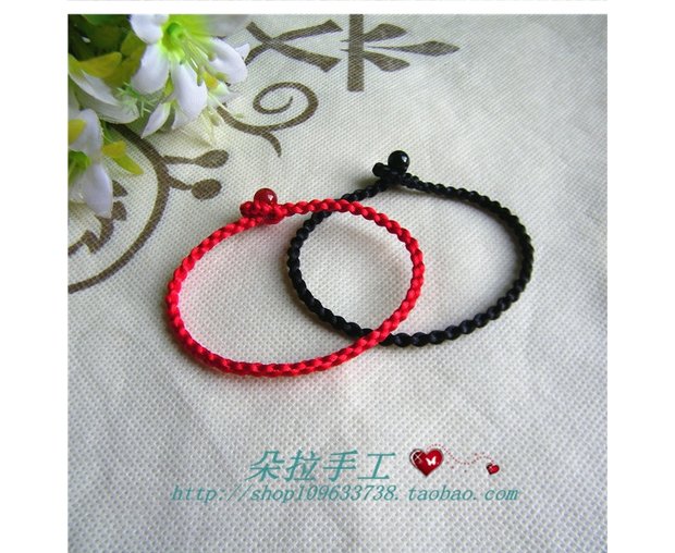 Sự ra đời của năm tay đỏ dây thừng chân dây an lành tốt lành vòng tay vòng chân ác ác chuyển Dora đồ trang sức thủ công - Vòng chân lắc chân chuông