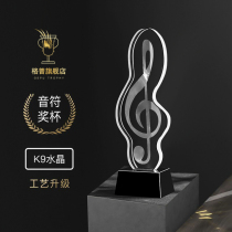 Note trophy Thumb creative trophy Metal five-pointed star Crystal trophy Basketball football event competition champion