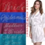 Váy cô dâu lụa đỏ Áo ngủ Trang điểm Nữ Hot Khoan Phù dâu Phù dâu Chị Áo tắm bộ pijama lụa