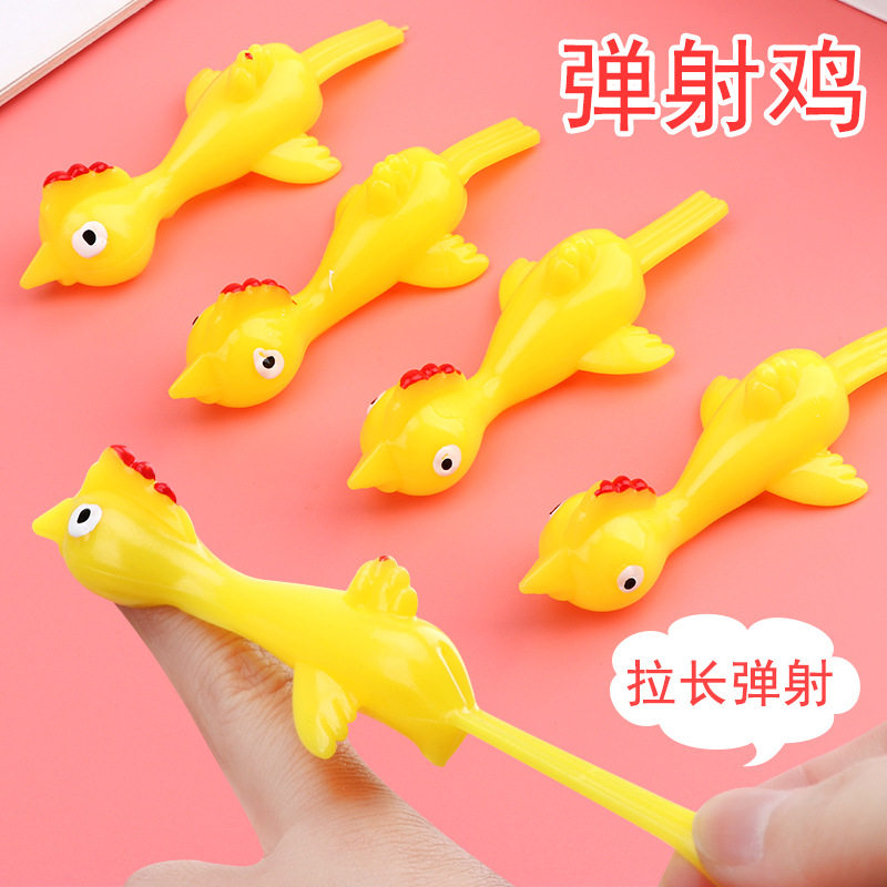 Finger catapult turkey 50 packs Children's slingshot chick decompression tricky vent sticky wall toy student gift
