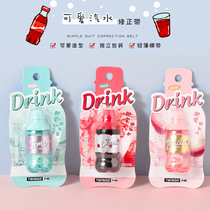 Soda correction with 3 sets of cartoon cute creative lemon peach Coke bottle correction with student stationery