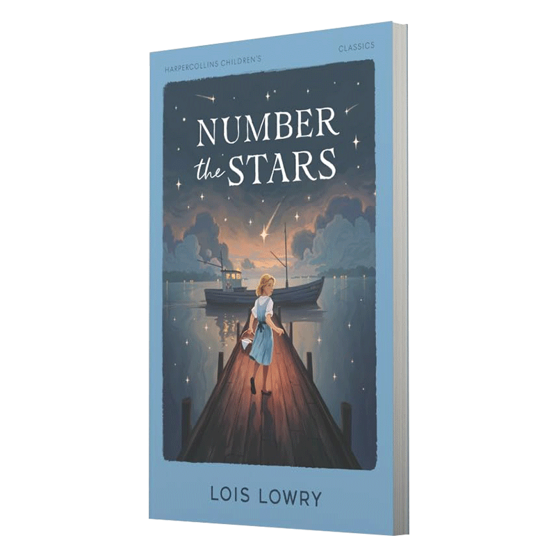 數星星 英文原版 Number the Stars 紐伯瑞獎 Lois Lowry 藍思值670L 經典暢銷兒童文學小說章節書 搭配記憶傳授人 ...